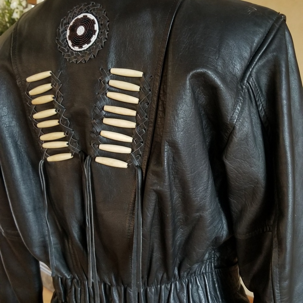 Vintage Force Leather Jacket Medium - image 8